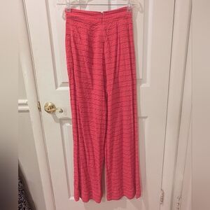 Anthropologie Red Striped Wide Leg Pants
